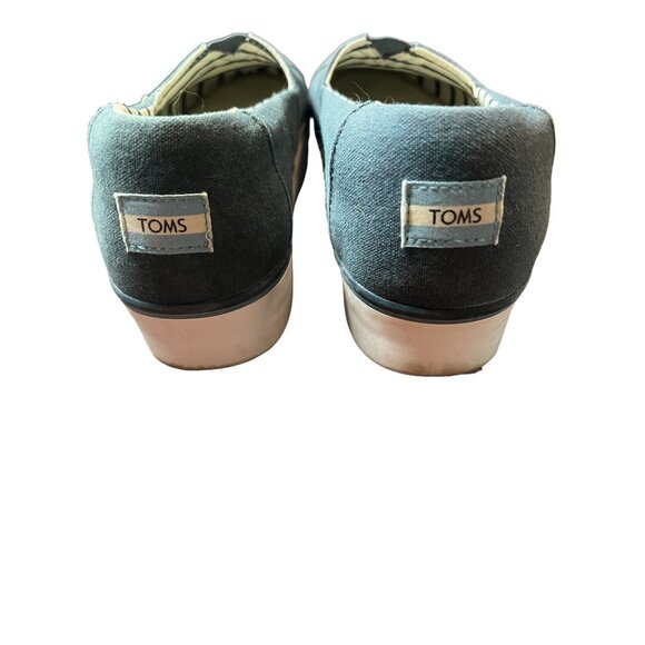 Toms Women's Alpargata Boardwalk  faded Grey Canvas Slip-On Shoes Size 11 - Picture 6 of 7
